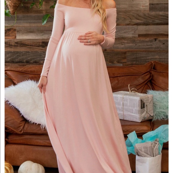 Pinkblush off shoulder maternity dress - Picture 5 of 5